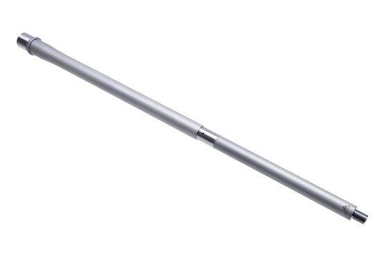 Matte stainless Shaw AR-15 barrel chambered in 22 ARC with 1/2x28 threads